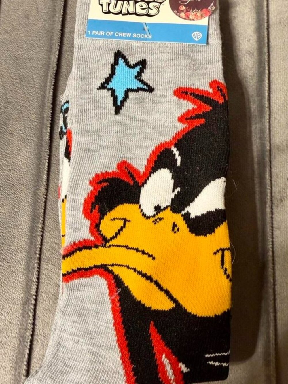 Looney Tunes Daffy Duck Crew Socks